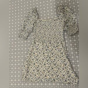 Reformation Floral Mini Dress with Puff Sleeves Size 4